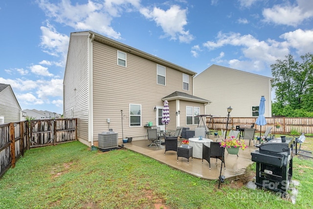 189 Fesperman Cir, Troutman, NC 28166 - back of house featuring a patio and cooling unit