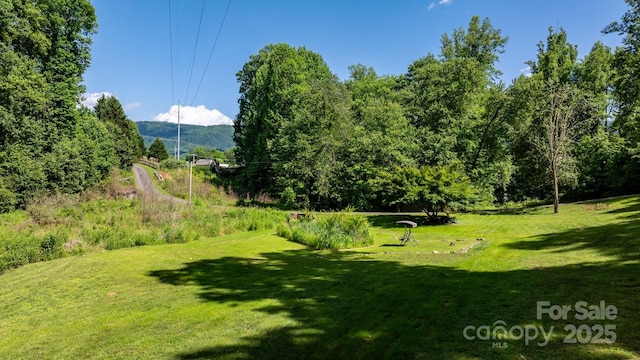 5366 Hayes Waters Rd, Morganton, NC 28655 - view of grassy yard with a mountain view