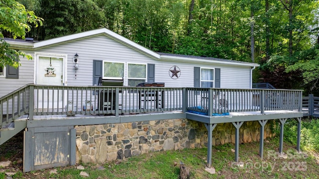 5366 Hayes Waters Rd, Morganton, NC 28655 - back of property with a deck