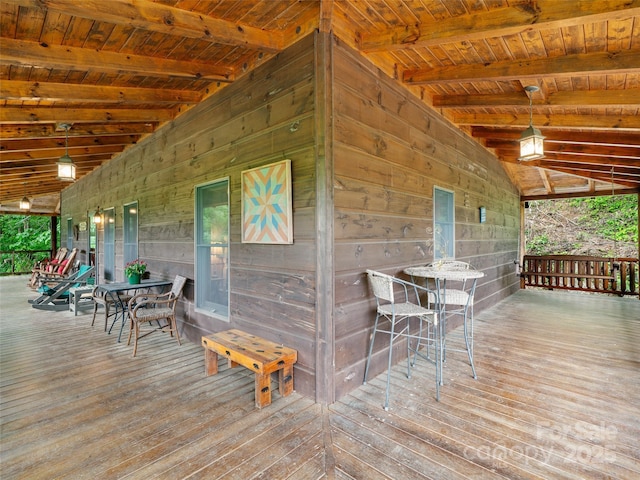 198 Bear Ridge Rd, Bakersville, NC 28705 - view of wooden terrace
