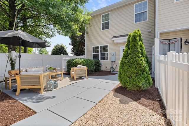 10027 Juniper Trace Dr, Charlotte, NC 28277 - view of patio / terrace with outdoor lounge area