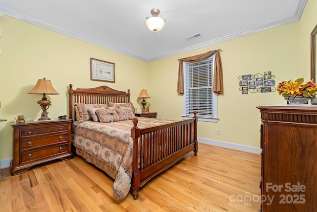 560 Blue Sky Dr, Dallas, NC 28034 - bedroom with light wood-style floors, crown molding, and baseboards