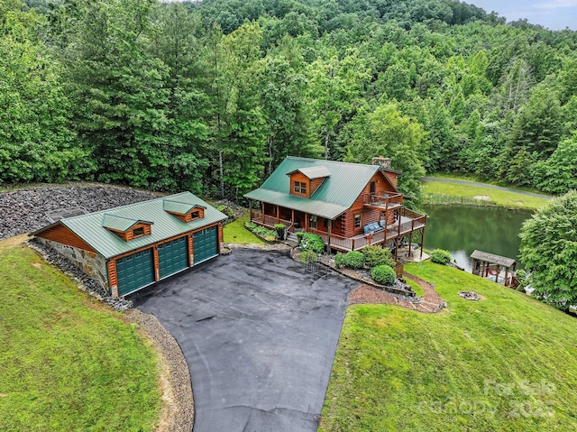111 Grizzly Den Way, Marion, NC 28752 - view of subject property with a forest and a nearby body of water