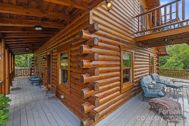 111 Grizzly Den Way, Marion, NC 28752 - view of wooden terrace