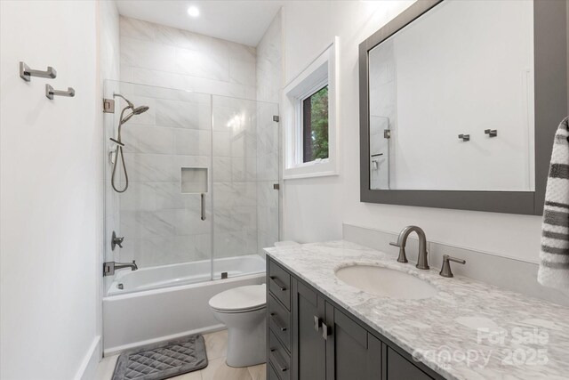 3020 Brooks Mill Ln, Wingate, NC 28174 - bathroom featuring vanity, toilet, and tub / shower combination