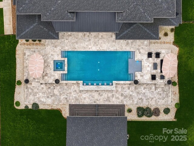 3020 Brooks Mill Ln, Wingate, NC 28174 - aerial view of a pool area