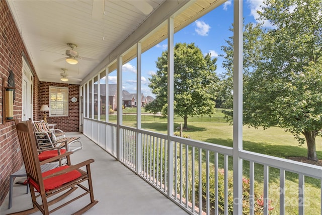 1070 Blueberry Rd, Salisbury, NC 28147 - sunroom / solarium featuring a ceiling fan