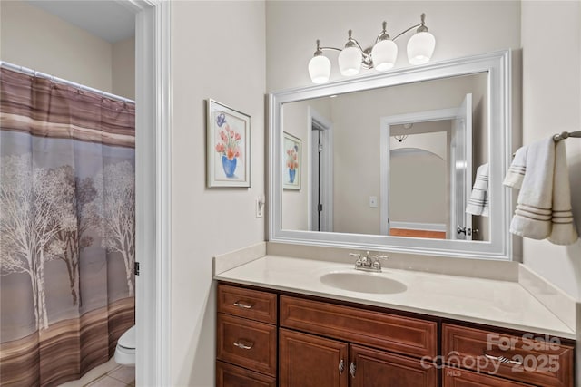 1070 Blueberry Rd, Salisbury, NC 28147 - full bath with vanity, toilet, and a shower with shower curtain