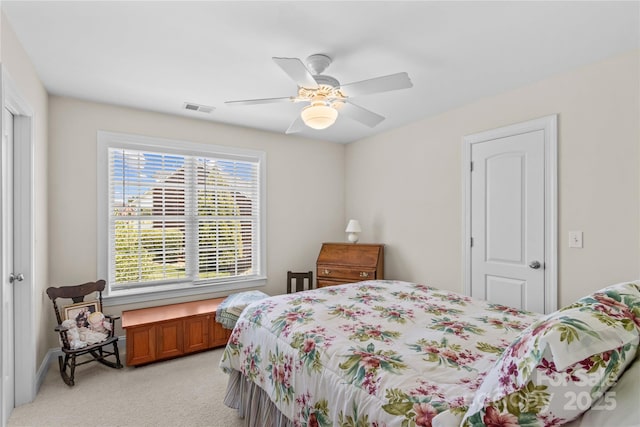 1070 Blueberry Rd, Salisbury, NC 28147 - bedroom featuring light colored carpet and a ceiling fan