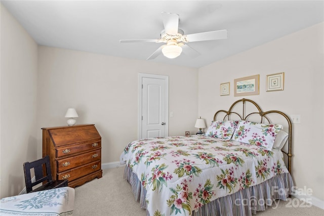 1070 Blueberry Rd, Salisbury, NC 28147 - carpeted bedroom featuring baseboards and ceiling fan