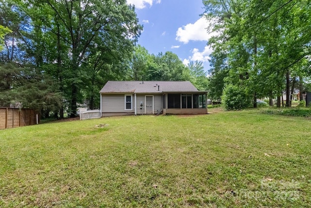 5233 Great Wagon Rd, Charlotte, NC 28215 - rear view of house with a sunroom
