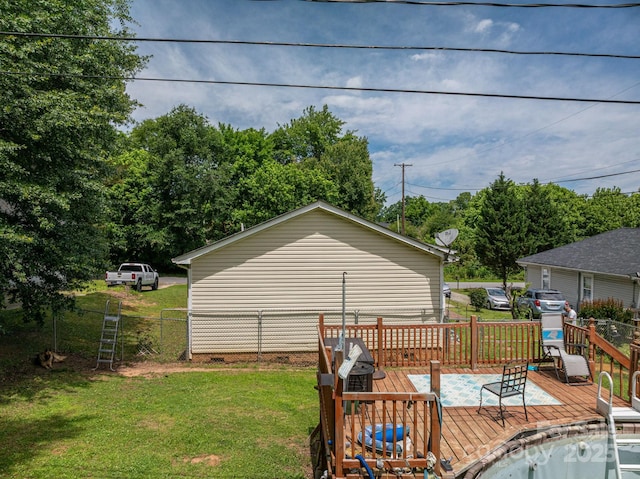 792 Carolina Mill Cir, Lincolnton, NC 28092 - view of yard with a wooden deck