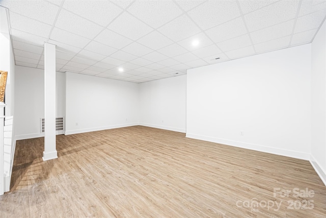 2027 Marquesas Ave, Tega Cay, SC 29708 - finished basement featuring light wood-type flooring, recessed lighting, and a drop ceiling