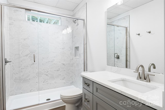 2027 Marquesas Ave, Tega Cay, SC 29708 - full bathroom featuring vanity and a marble finish shower