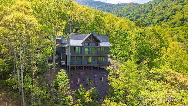 615 Macallan Dr Unit 321, Waynesville, NC 28786 - rear view of house with a view of trees and metal roof