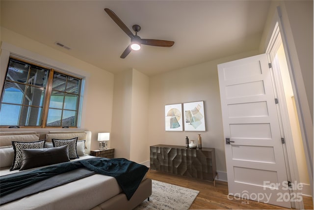 615 Macallan Dr Unit 321, Waynesville, NC 28786 - bedroom featuring wood finished floors, baseboards, and ceiling fan