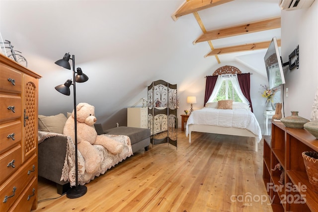 334 Arbra Mountain Way, Bostic, NC 28018 - bedroom with hardwood / wood-style floors and a wall mounted AC