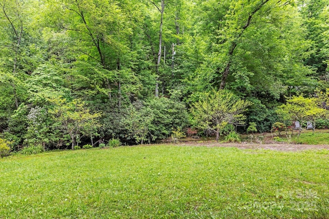 3739 Pickens Hwy, Rosman, NC 28772 - view of grassy yard with a wooded view