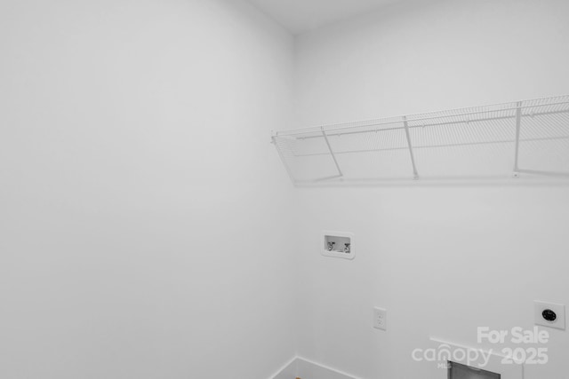 101 Churchill Dr, Kings Mountain, NC 28086 - laundry area featuring hookup for an electric dryer, hookup for a washing machine, and baseboards