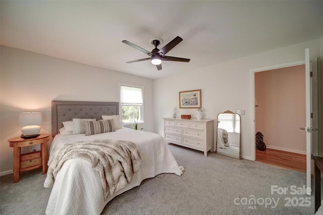 801 Witmore Rd, Wingate, NC 28174 - carpeted bedroom featuring baseboards and a ceiling fan