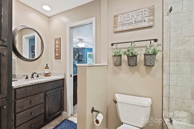 21 School House Rd, Pisgah Forest, NC 28768 - full bathroom featuring vanity and a ceiling fan