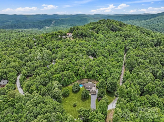 21 School House Rd, Pisgah Forest, NC 28768 - drone / aerial view of a forest and a mountainous background