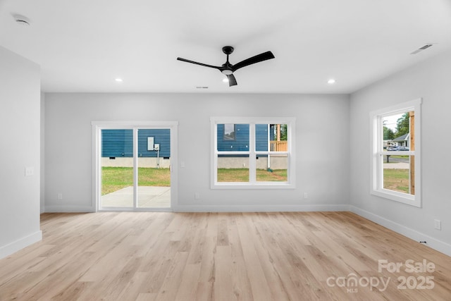 103 Churchill Dr, Kings Mountain, NC 28086 - spare room with wood finished floors, a ceiling fan, recessed lighting, and baseboards