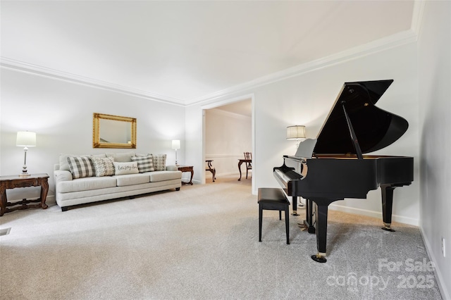 8217 Lansford Rd, Charlotte, NC 28277 - living area with carpet floors and ornamental molding