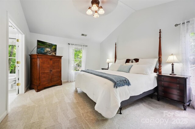 8217 Lansford Rd, Charlotte, NC 28277 - bedroom featuring lofted ceiling and carpet