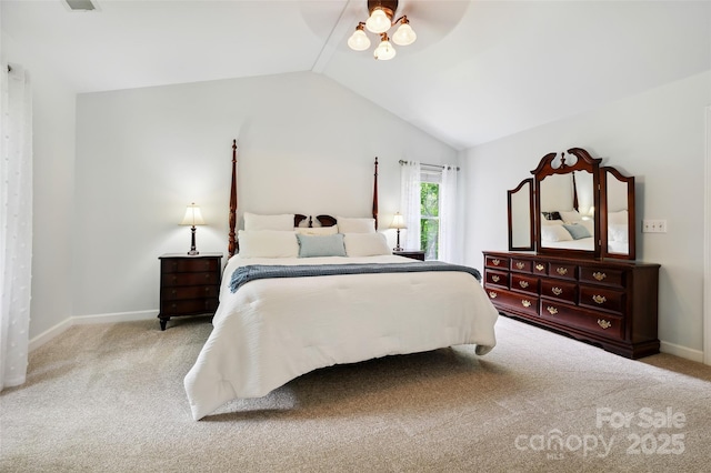 8217 Lansford Rd, Charlotte, NC 28277 - carpeted bedroom with vaulted ceiling and ceiling fan