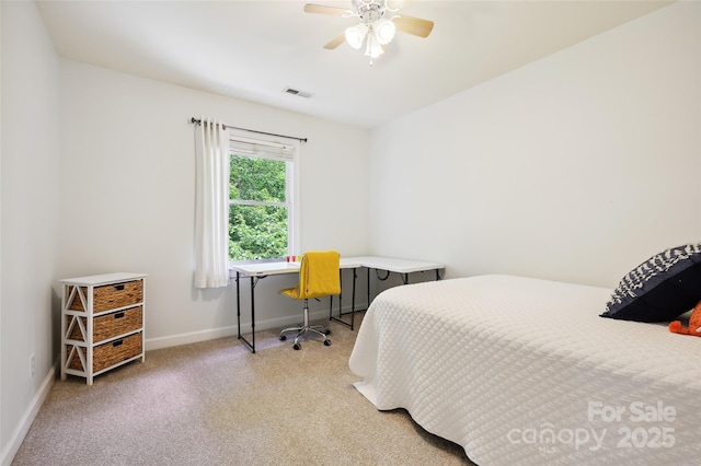 8217 Lansford Rd, Charlotte, NC 28277 - bedroom featuring light carpet and a ceiling fan