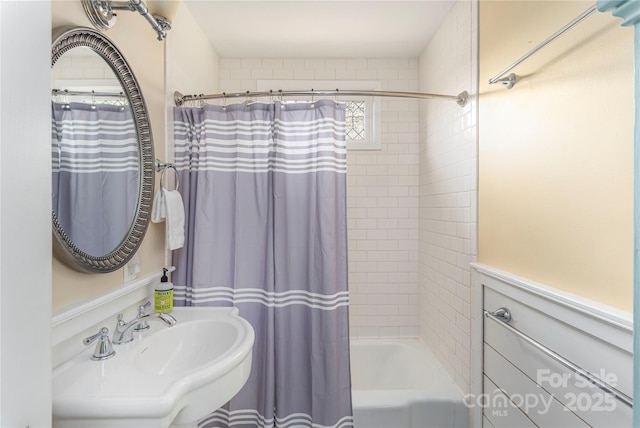 7 Grove St, Weaverville, NC 28787 - full bath with a sink and shower / bath combo