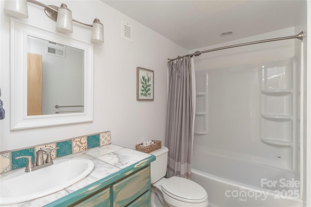 7 Grove St, Weaverville, NC 28787 - full bathroom with vanity, toilet, and shower / bath combo