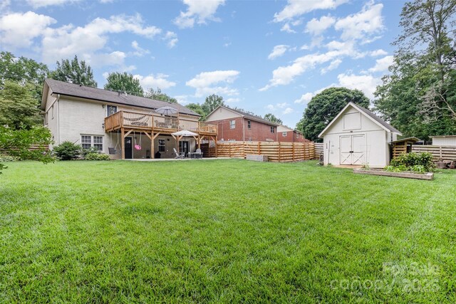 1621 Brookdale Ave, Charlotte, NC 28210 - view of yard featuring a deck and stairway
