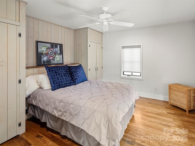 146 Lower Brush Creek Rd, Fletcher, NC 28732 - bedroom featuring wood finished floors, baseboards, and ceiling fan