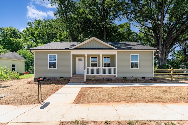 406 N Bostian St, China Grove, NC 28023 - view of front of home featuring crawl space and a porch