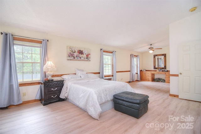109 Larch Rd, Salisbury, NC 28147 - bedroom with light wood finished floors and a ceiling fan