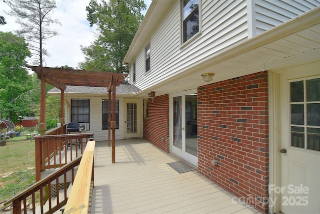 109 Larch Rd, Salisbury, NC 28147 - wooden terrace with a pergola and grilling area
