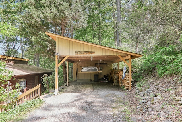 46 Thrush Dr, Maggie Valley, NC 28751 - view of car parking featuring gravel driveway