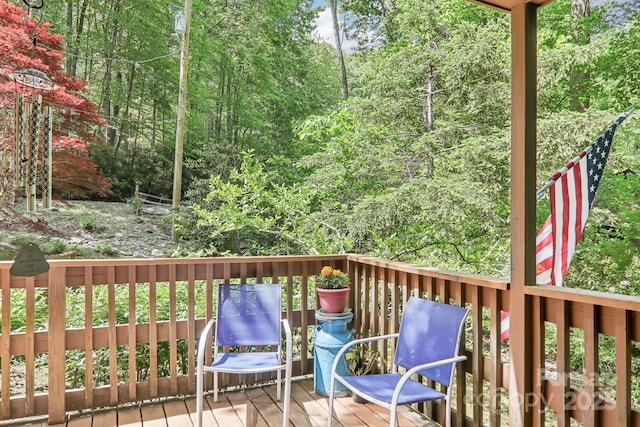 46 Thrush Dr, Maggie Valley, NC 28751 - view of wooden deck