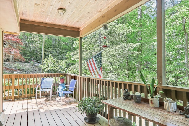 46 Thrush Dr, Maggie Valley, NC 28751 - view of wooden deck
