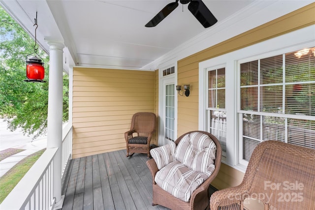 3007 Colonel Springs Way, Fort Mill, SC 29708 - wooden terrace with a ceiling fan