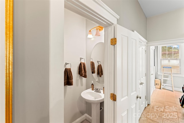 3007 Colonel Springs Way, Fort Mill, SC 29708 - bathroom featuring tile patterned flooring, baseboards, and a sink
