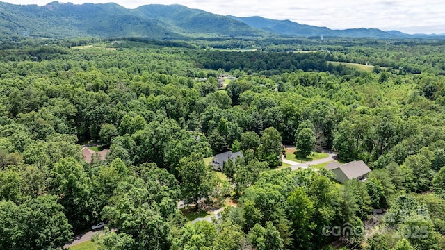 1321 Birch Dr, Morganton, NC 28655 - aerial view of a heavily wooded area and a mountainous background