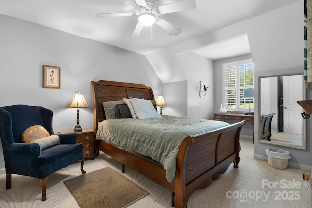 1321 Birch Dr, Morganton, NC 28655 - bedroom featuring light carpet, ceiling fan, and baseboards