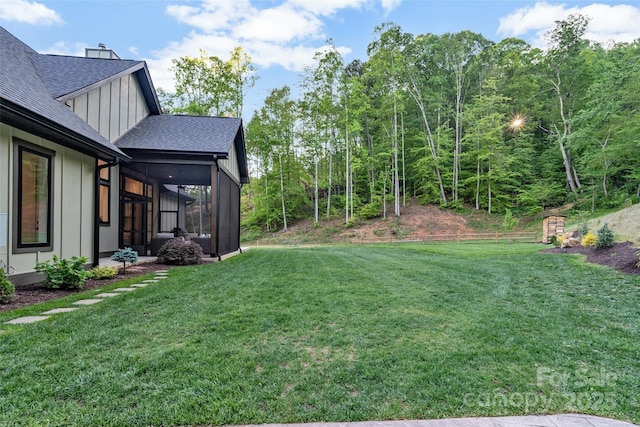 10 Slate Dr, Candler, NC 28715 - view of green lawn with a sunroom