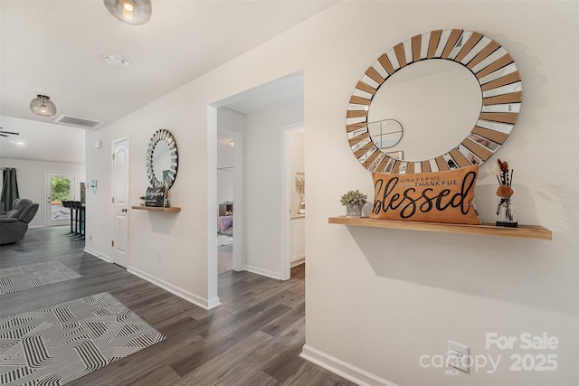 1405 Amberlight Cir, Salisbury, NC 28144 - corridor with wood finished floors and baseboards
