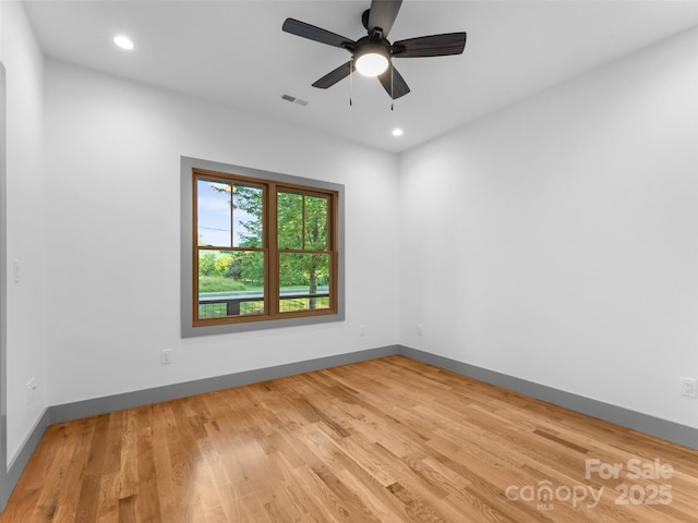 314 Gallimore Rd Unit 1, Brevard, NC 28712 - empty room featuring light wood finished floors, baseboards, ceiling fan, and recessed lighting