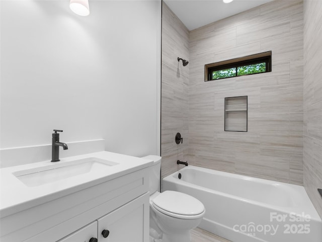 314 Gallimore Rd Unit 1, Brevard, NC 28712 - full bath featuring tub / shower combination, toilet, and vanity