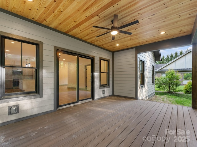 314 Gallimore Rd Unit 1, Brevard, NC 28712 - deck with a ceiling fan